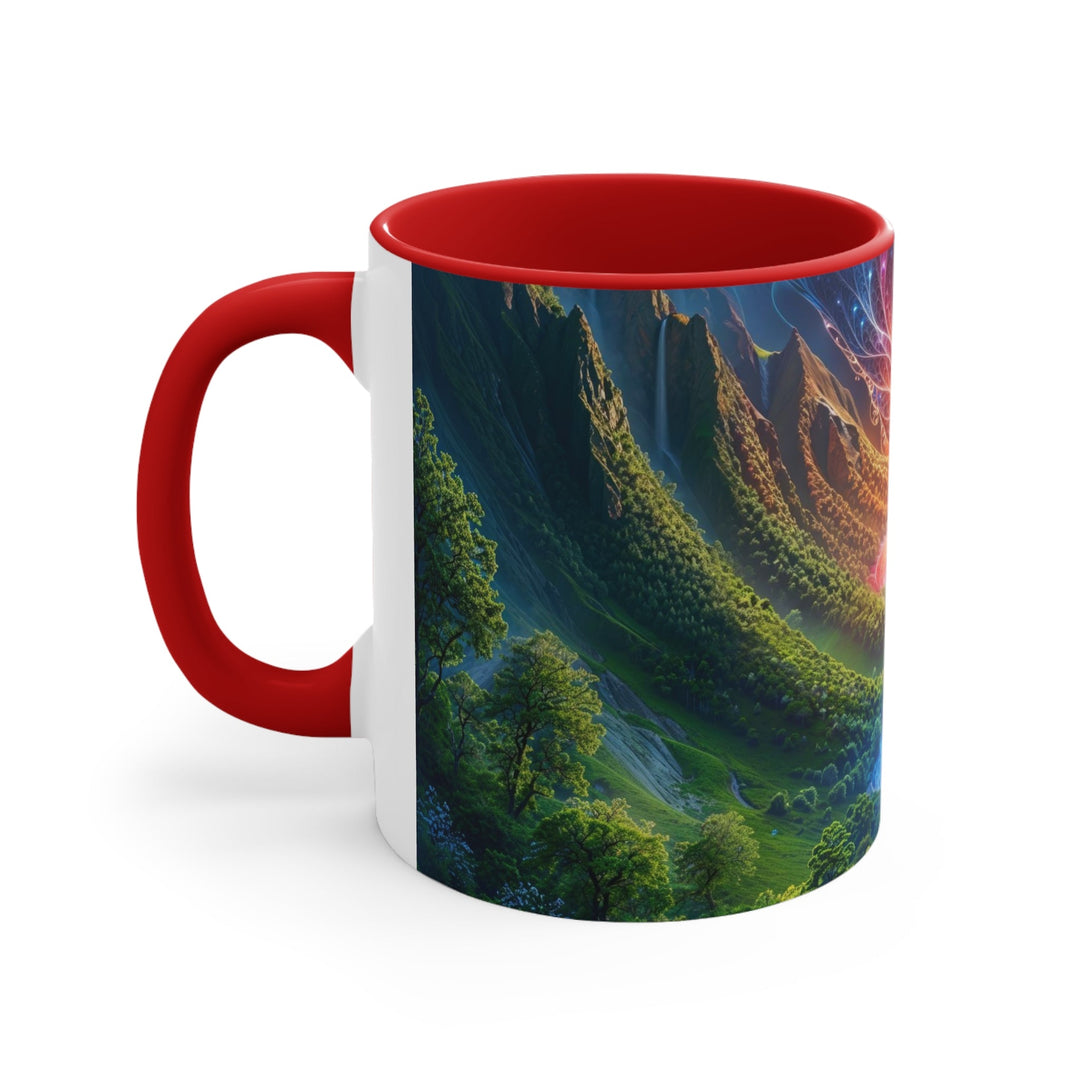 Mystical River Sunrise - Accent Coffee Mug - Mug - g(0D·IO) - Pink - 11oz -