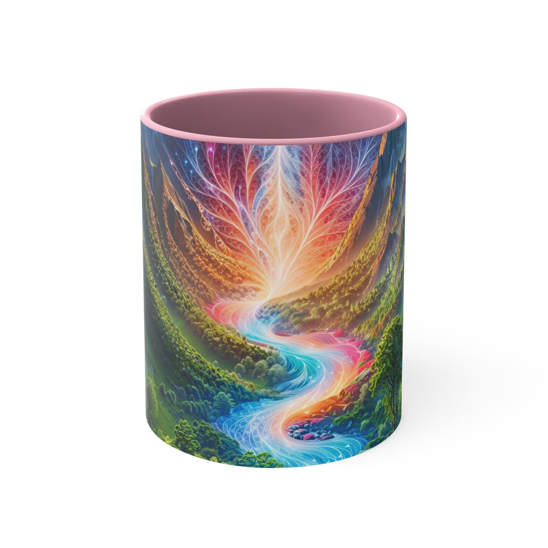 Mystical River Sunrise - Accent Coffee Mug - Mug - g(0D·IO) - Pink - 11oz -