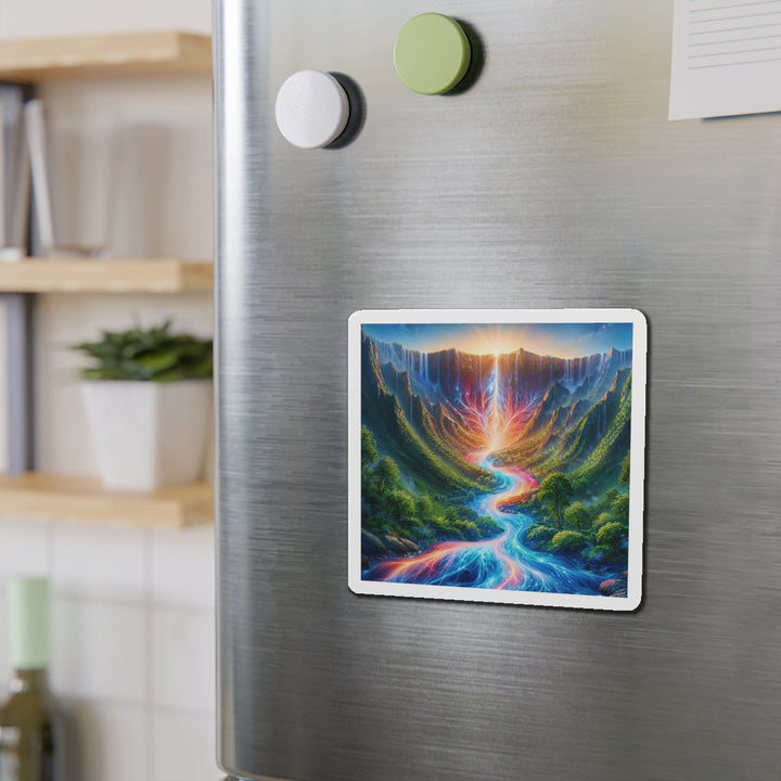 Mystical River Sunrise - Die-cut Magnet - Home Decor - g(0D·IO) - 6 × 6" - Die-Cut - 1 pc