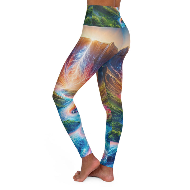 Mystical River Sunrise - High Waisted AOP Yoga Leggings - All Over Prints - g(0D·IO) - XS - -