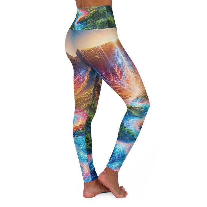 Mystical River Sunrise - High Waisted AOP Yoga Leggings - All Over Prints - g(0D·IO) - XS - -