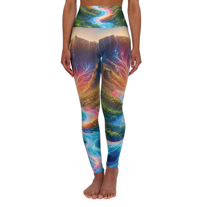 Mystical River Sunrise - High Waisted AOP Yoga Leggings - All Over Prints - g(0D·IO) - XS - -