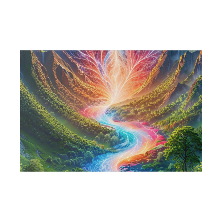 Mystical River Sunrise - Matte Canvas - Canvas - g(0D·IO) - 48″ x 32″ (Horizontal) - 0.75'' -