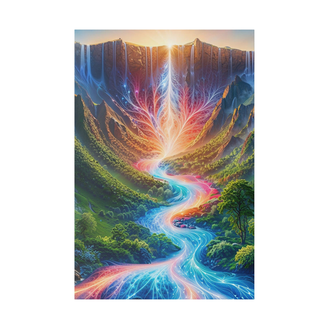 Mystical River Sunrise - Matte Canvas - Canvas - g(0D·IO) - 32″ x 48″ (Vertical) - 0.75'' -