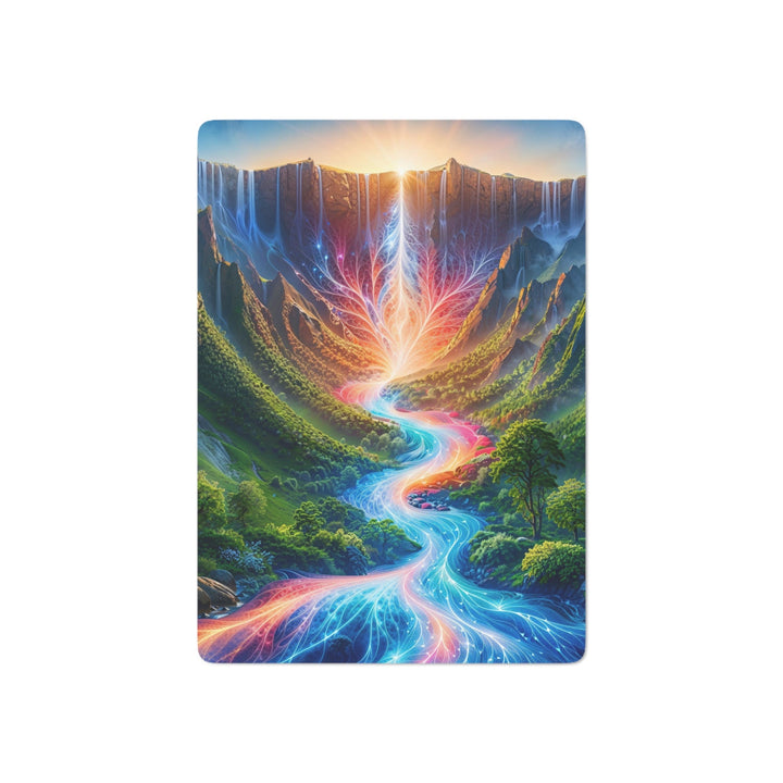 Mystical River Sunrise - Poker Cards - Paper products - g(0D·IO) - 2.47" x 3.47" - White - Semi Glossy