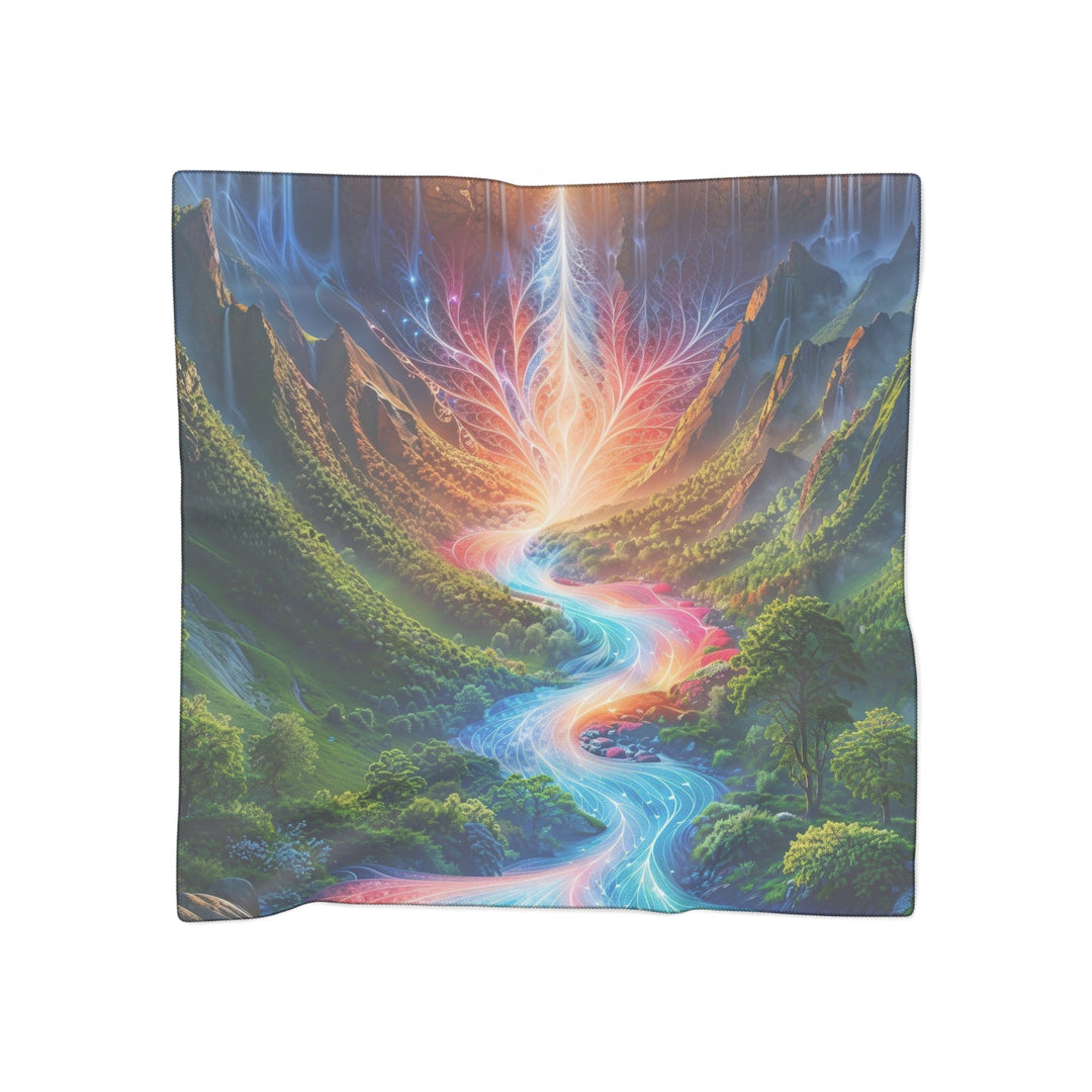 Mystical River Sunrise - Poly Scarf - Accessories - g(0D·IO) - Poly voile - 50" × 50" -