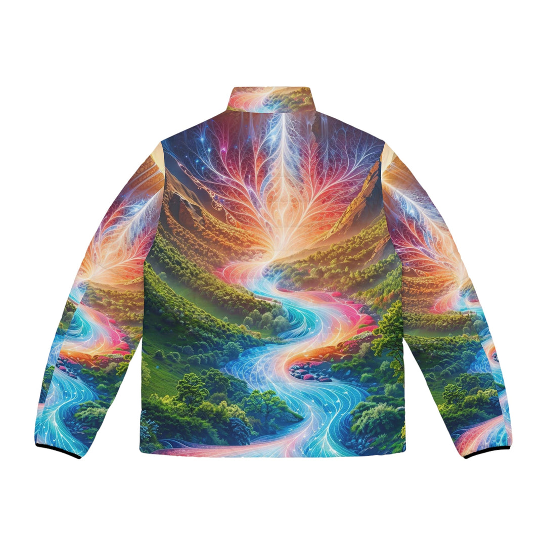 Mystical River Sunrise - Puffer Jacket - All Over Prints - g(0D·IO) - S - Black zipper -