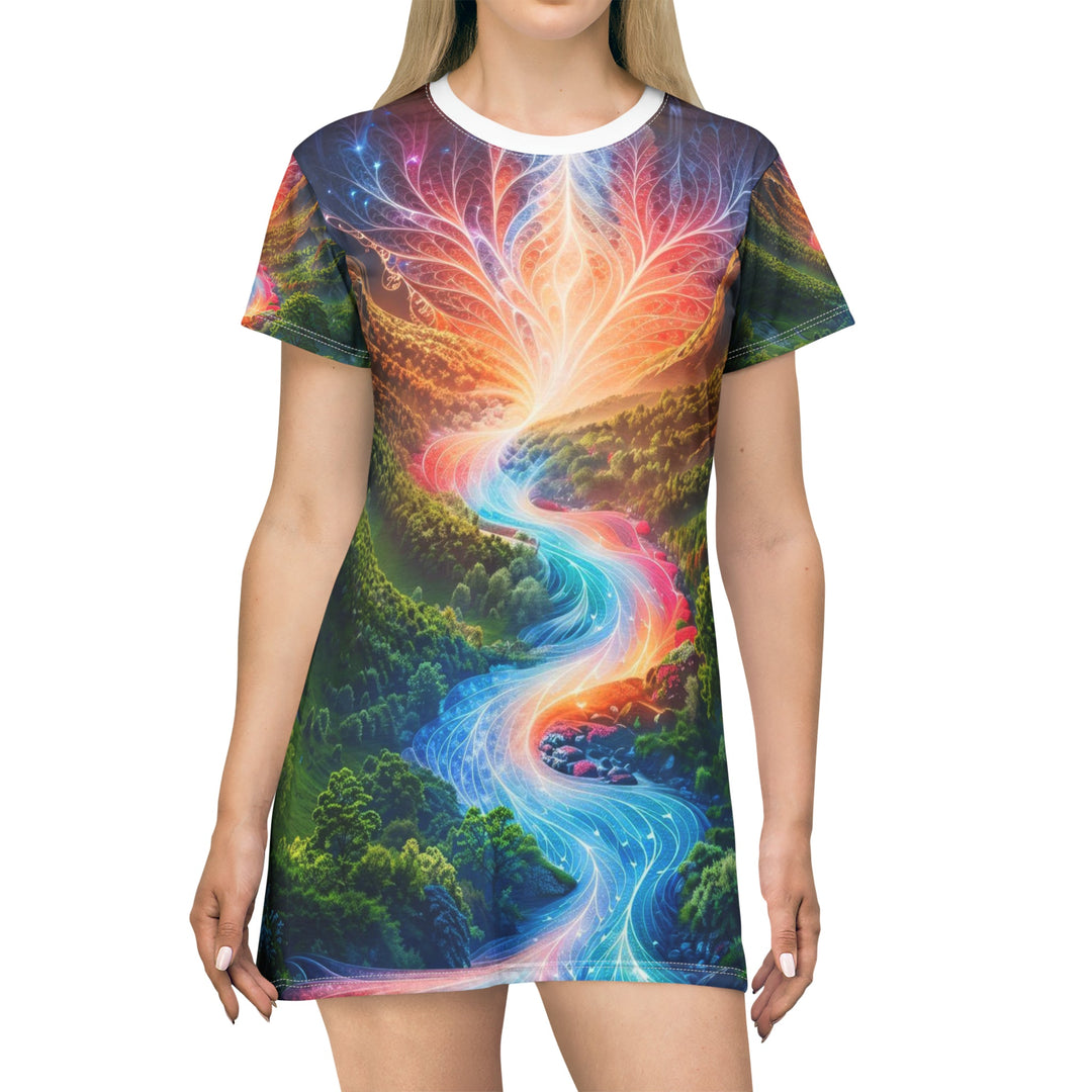 Mystical River Sunrise - T-Shirt Dress - All Over Prints - g(0D·IO) - XS - -