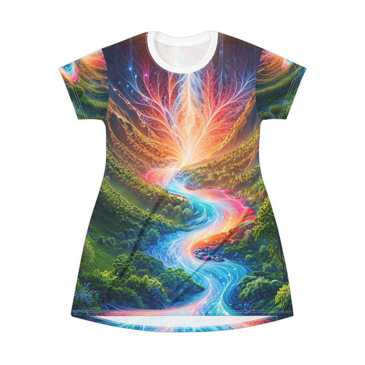 Mystical River Sunrise - T-Shirt Dress - All Over Prints - g(0D·IO) - XS - -