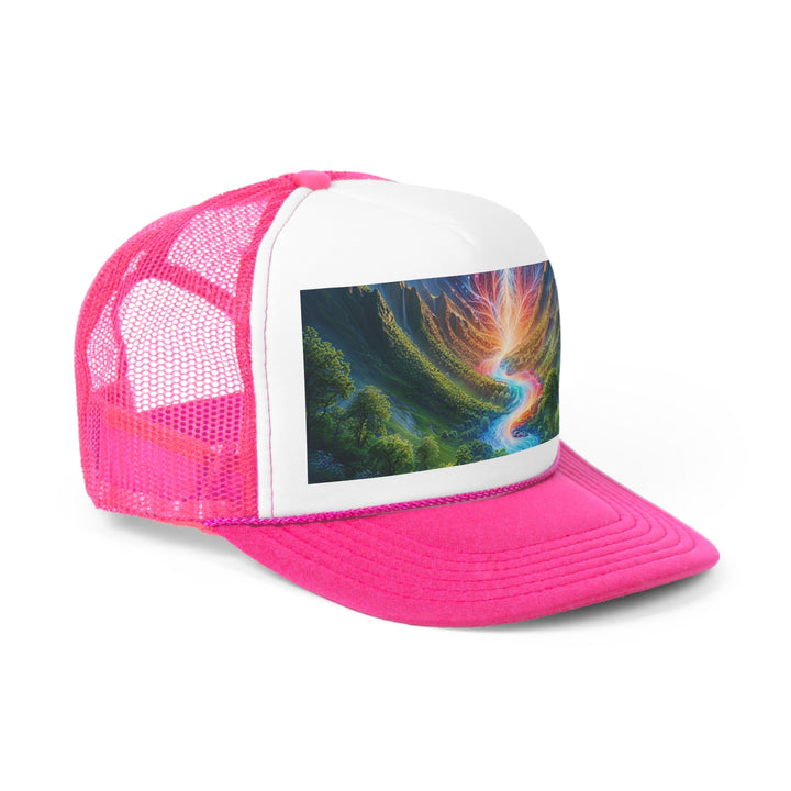 Mystical River Sunrise - Trucker Hat - Hats - g(0D·IO) - Pink - One size -