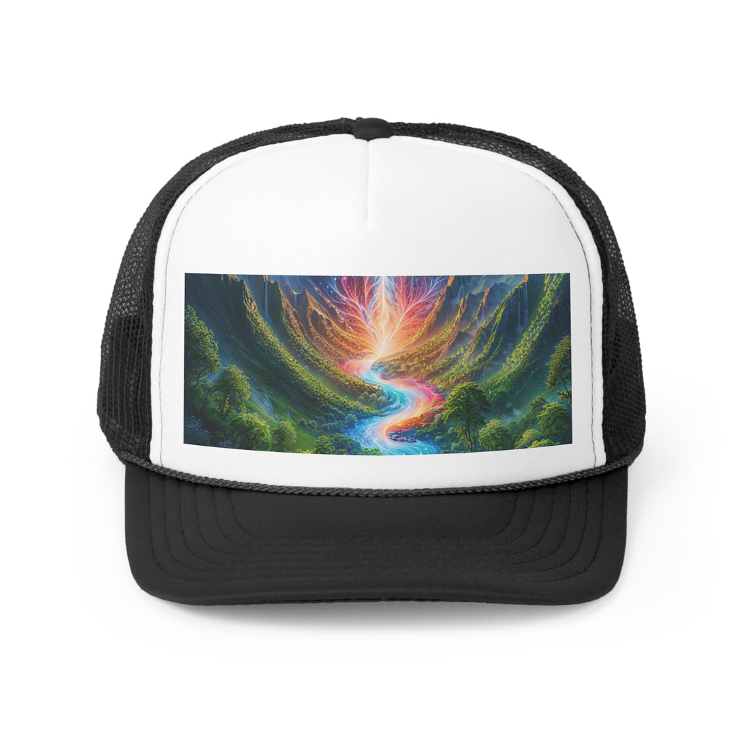 Mystical River Sunrise - Trucker Hat - Hats - g(0D·IO) - Black - One size -