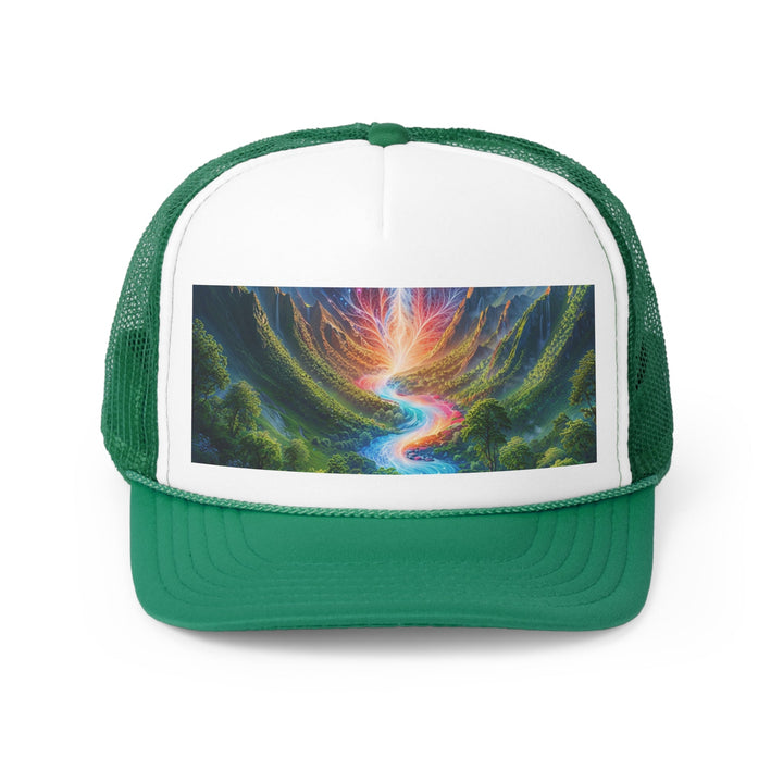 Mystical River Sunrise - Trucker Hat - Hats - g(0D·IO) - Green - One size -