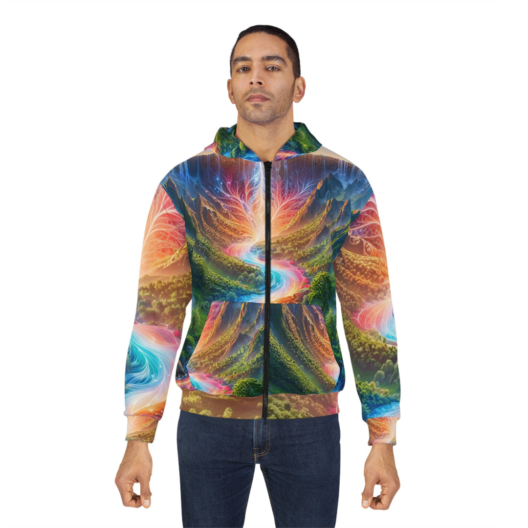 Mystical River Sunrise - Unisex Zip Hoodie - All Over Prints - g(0D·IO) - XS - -