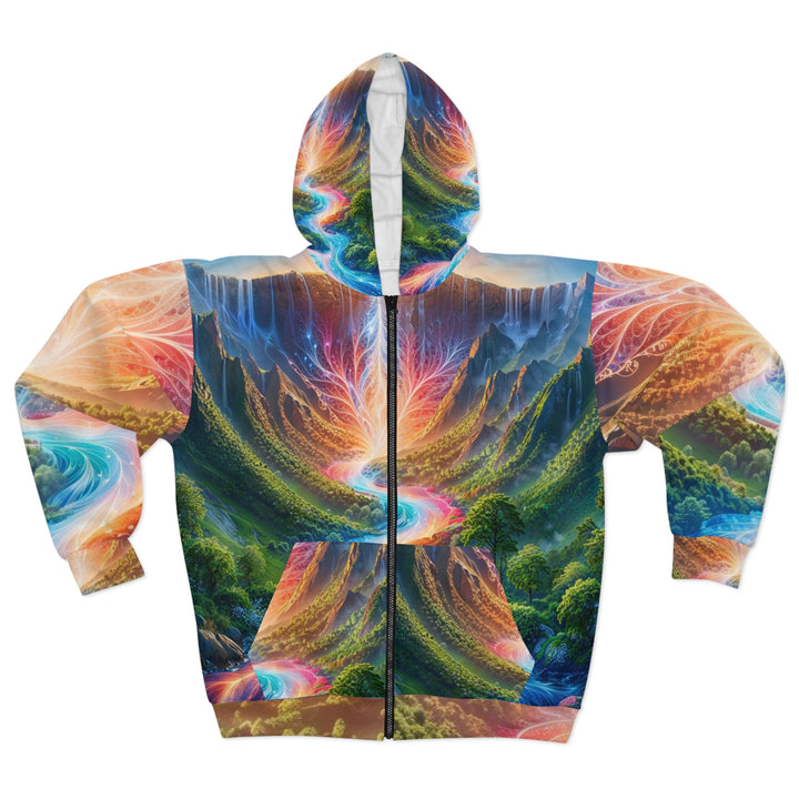 Mystical River Sunrise - Unisex Zip Hoodie - All Over Prints - g(0D·IO) - XS - -