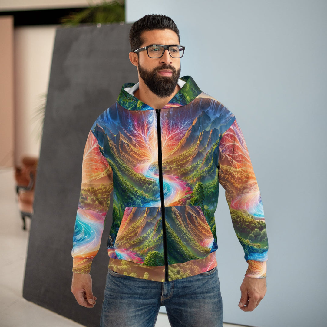 Mystical River Sunrise - Unisex Zip Hoodie - All Over Prints - g(0D·IO) - XS - -