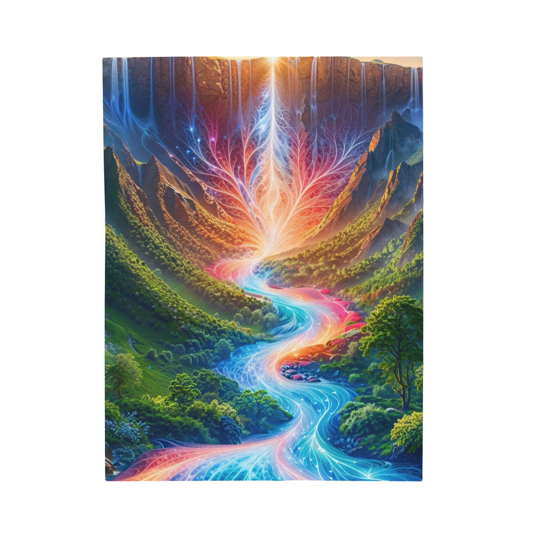 Mystical River Sunrise - Velveteen Plush Blanket - All Over Prints - g(0D·IO) - 30" × 40" - -