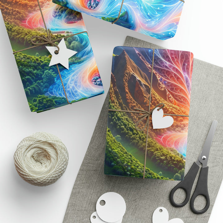 Mystical River Sunrise - Wrapping Paper - Home Decor - g(0D·IO) - 30" x 180" - Matte -
