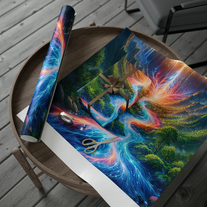 Mystical River Sunrise - Wrapping Paper - Home Decor - g(0D·IO) - 30" x 180" - Matte -