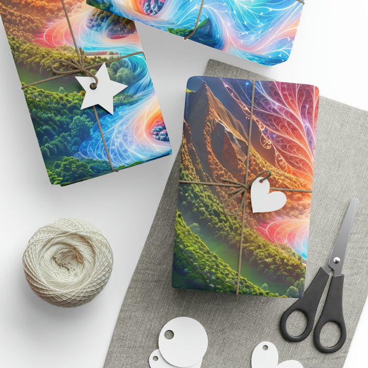 Mystical River Sunrise - Wrapping Paper - Home Decor - g(0D·IO) - 30" x 180" - Matte -