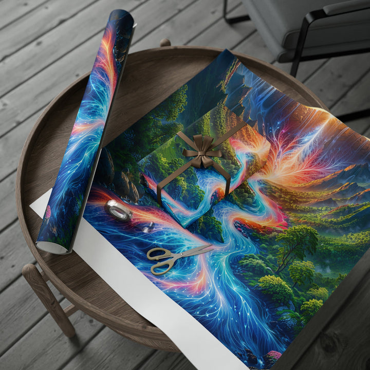 Mystical River Sunrise - Wrapping Paper - Home Decor - g(0D·IO) - 30" x 180" - Matte -