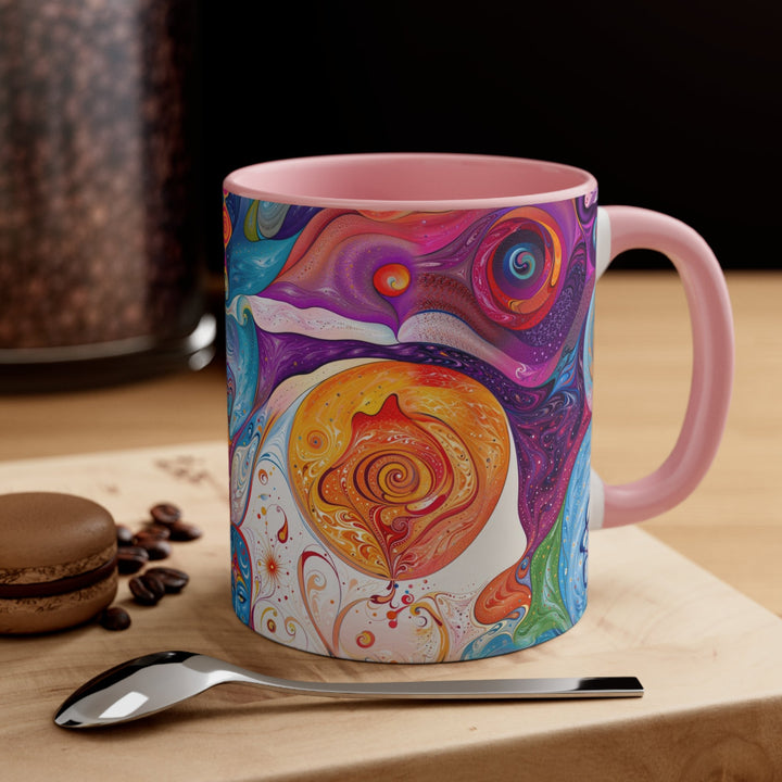 Mystical Swirls Harmony - Accent Coffee Mug - Mug - g(0D·IO) - Pink - 11oz -