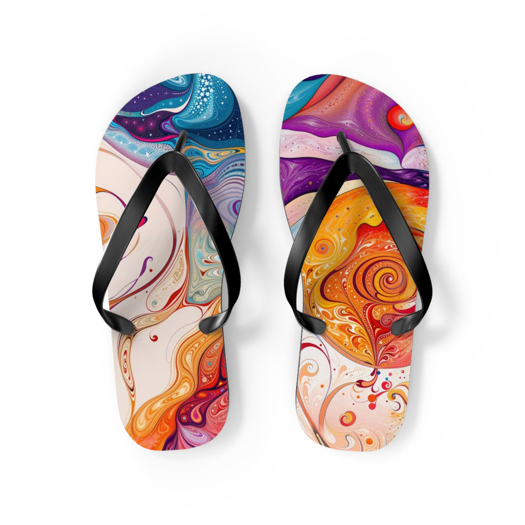 Mystical Swirls Harmony - Flip Flops - Shoes - g(0D·IO) - M - Black sole -