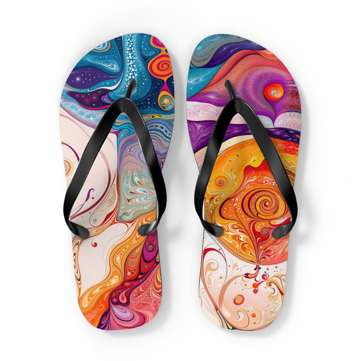 Mystical Swirls Harmony - Flip Flops - Shoes - g(0D·IO) - XL - Black sole -