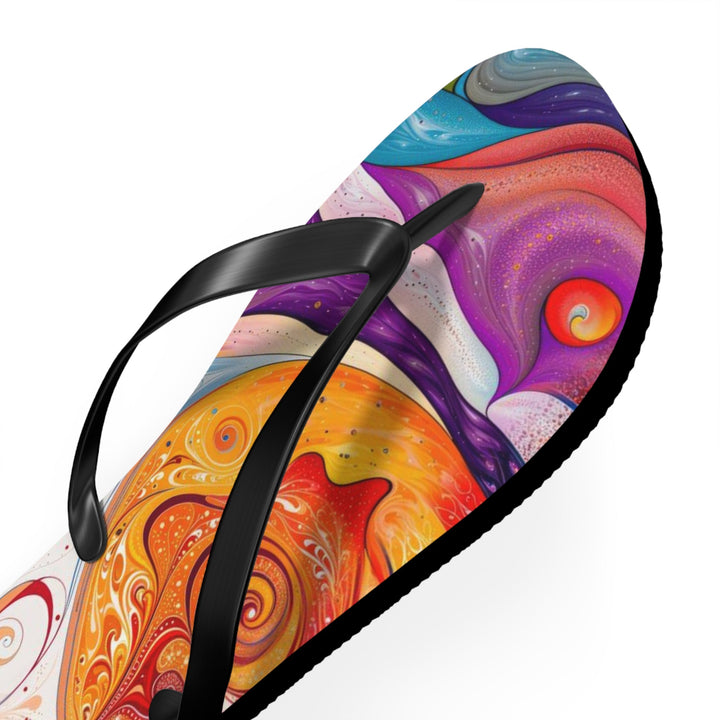 Mystical Swirls Harmony - Flip Flops - Shoes - g(0D·IO) - XL - Black sole -