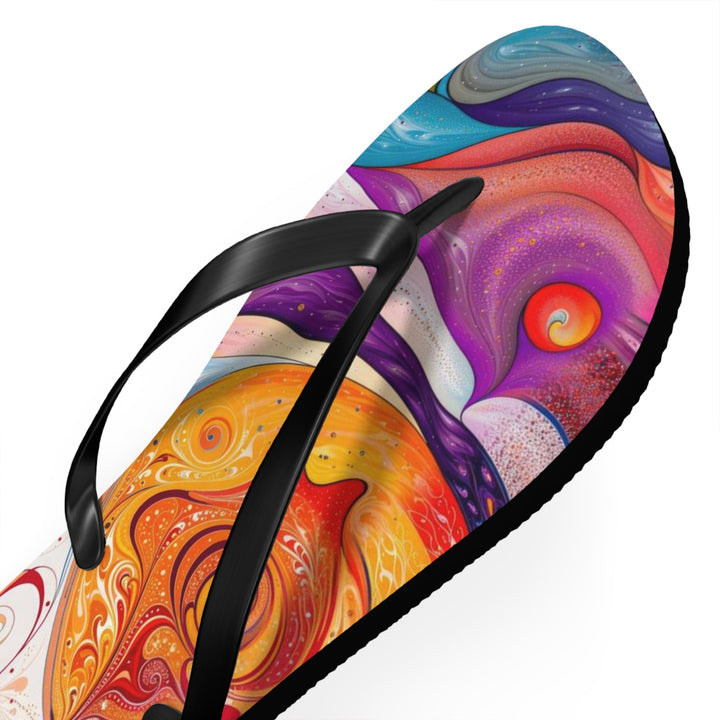 Mystical Swirls Harmony - Flip Flops - Shoes - g(0D·IO) - XL - Black sole -