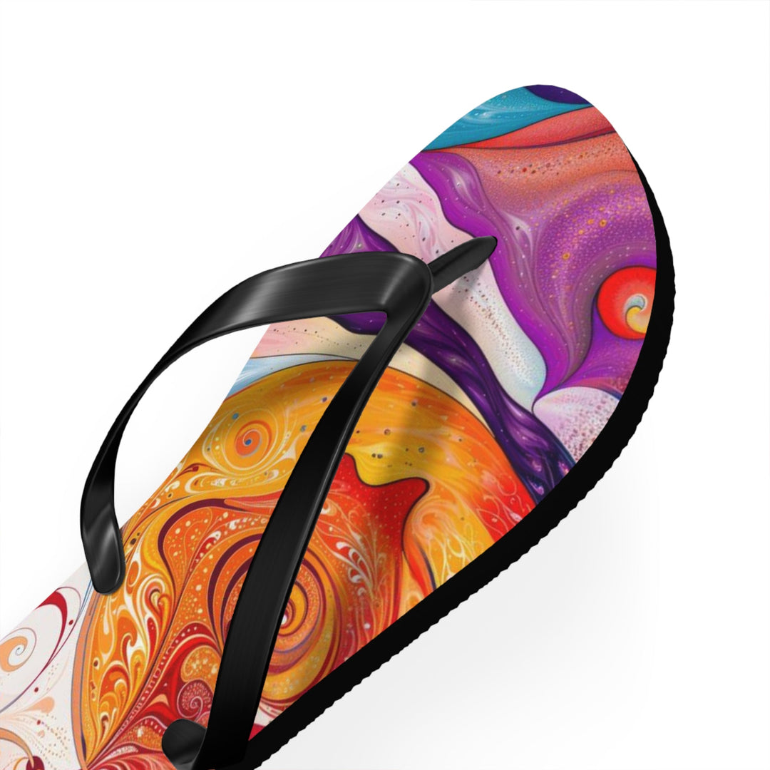 Mystical Swirls Harmony - Flip Flops - Shoes - g(0D·IO) - XL - Black sole -