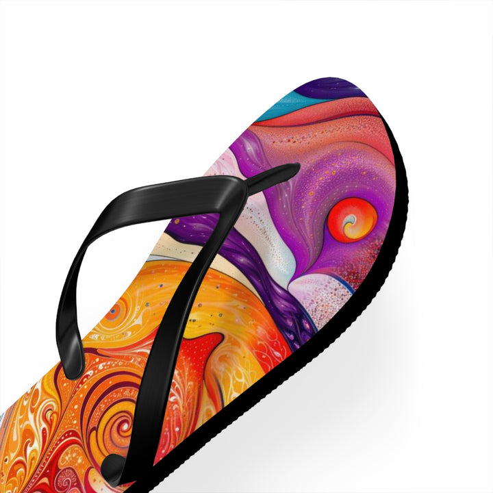 Mystical Swirls Harmony - Flip Flops - Shoes - g(0D·IO) - XL - Black sole -