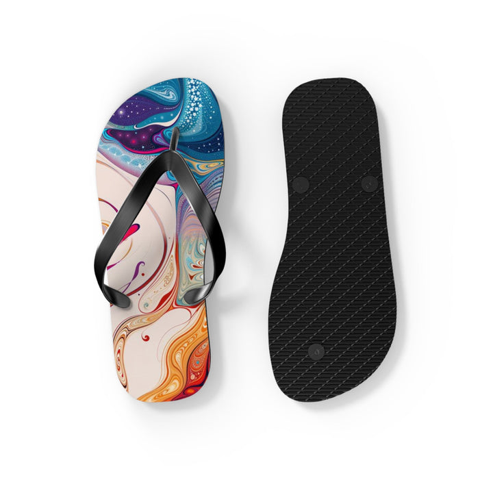 Mystical Swirls Harmony - Flip Flops - Shoes - g(0D·IO) - XL - Black sole -