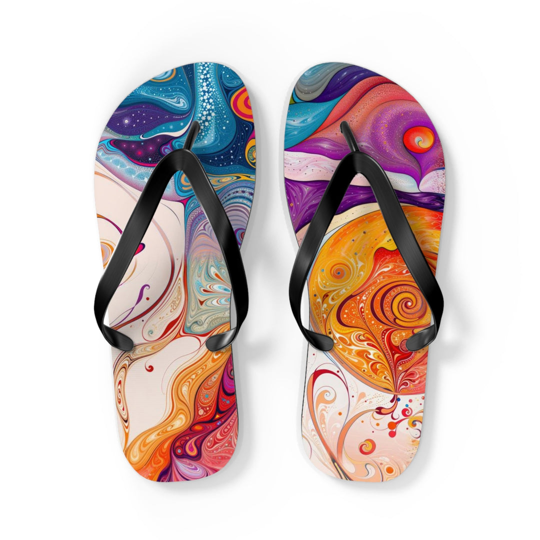 Mystical Swirls Harmony - Flip Flops - Shoes - g(0D·IO) - L - Black sole -