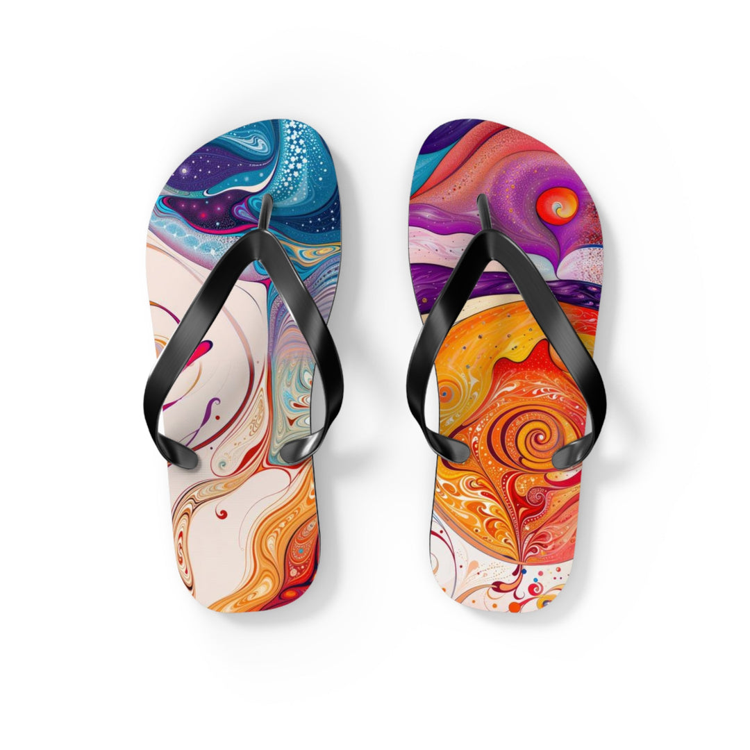 Mystical Swirls Harmony - Flip Flops - Shoes - g(0D·IO) - S - Black sole -