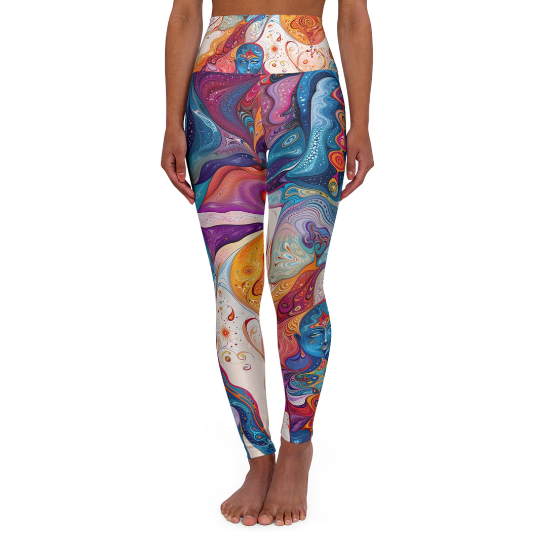 Mystical Swirls Harmony - High Waisted AOP Yoga Leggings - All Over Prints - g(0D·IO) - XS - -