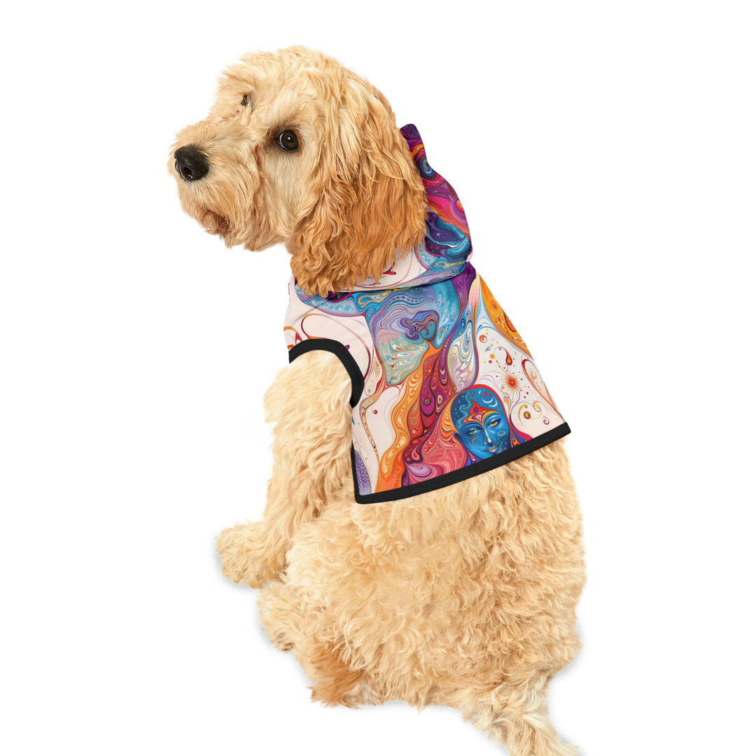 Mystical Swirls Harmony - Pet Hoodie - Pets - g(0D·IO) - XXS - Black Rib -