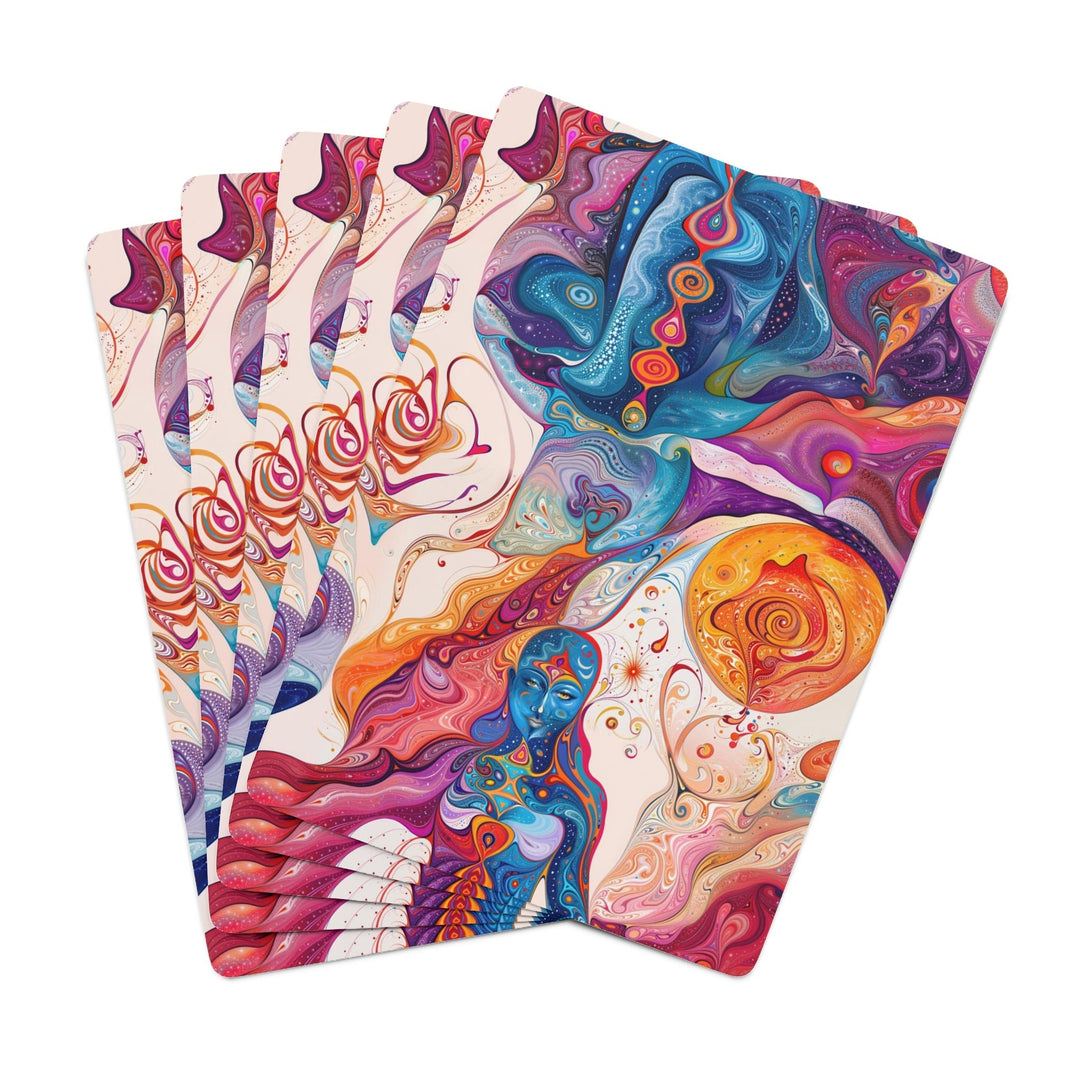 Mystical Swirls Harmony - Poker Cards - Paper products - g(0D·IO) - 2.47" x 3.47" - White - Semi Glossy