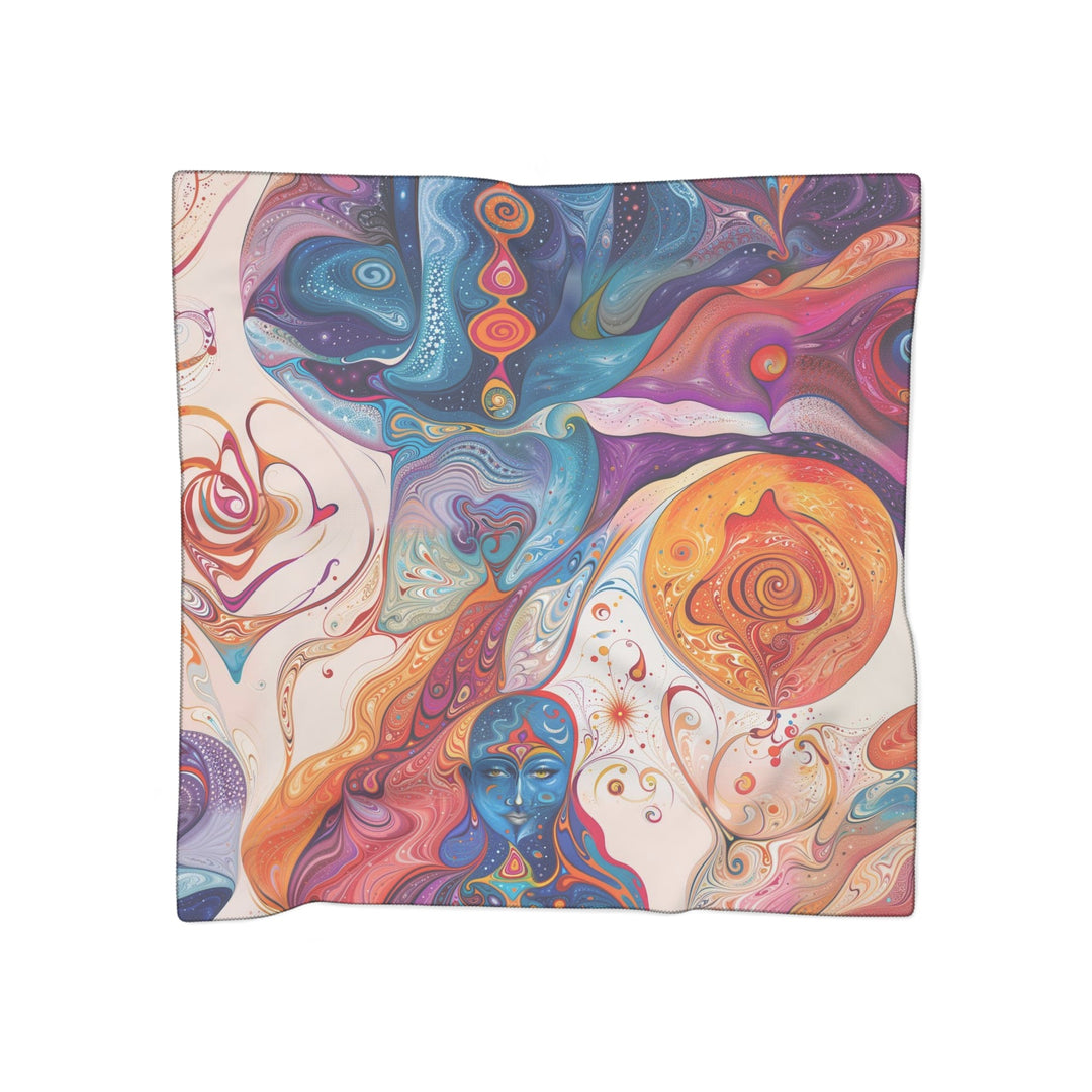 Mystical Swirls Harmony - Poly Scarf - Accessories - g(0D·IO) - Poly chiffon - 25" × 25" -