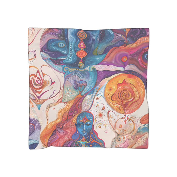 Mystical Swirls Harmony - Poly Scarf - Accessories - g(0D·IO) - Poly chiffon - 50" × 50" -