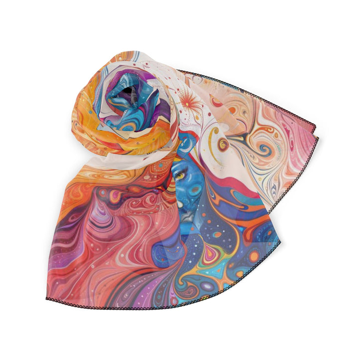 Mystical Swirls Harmony - Poly Scarf - Accessories - g(0D·IO) - Poly chiffon - 50" × 50" -