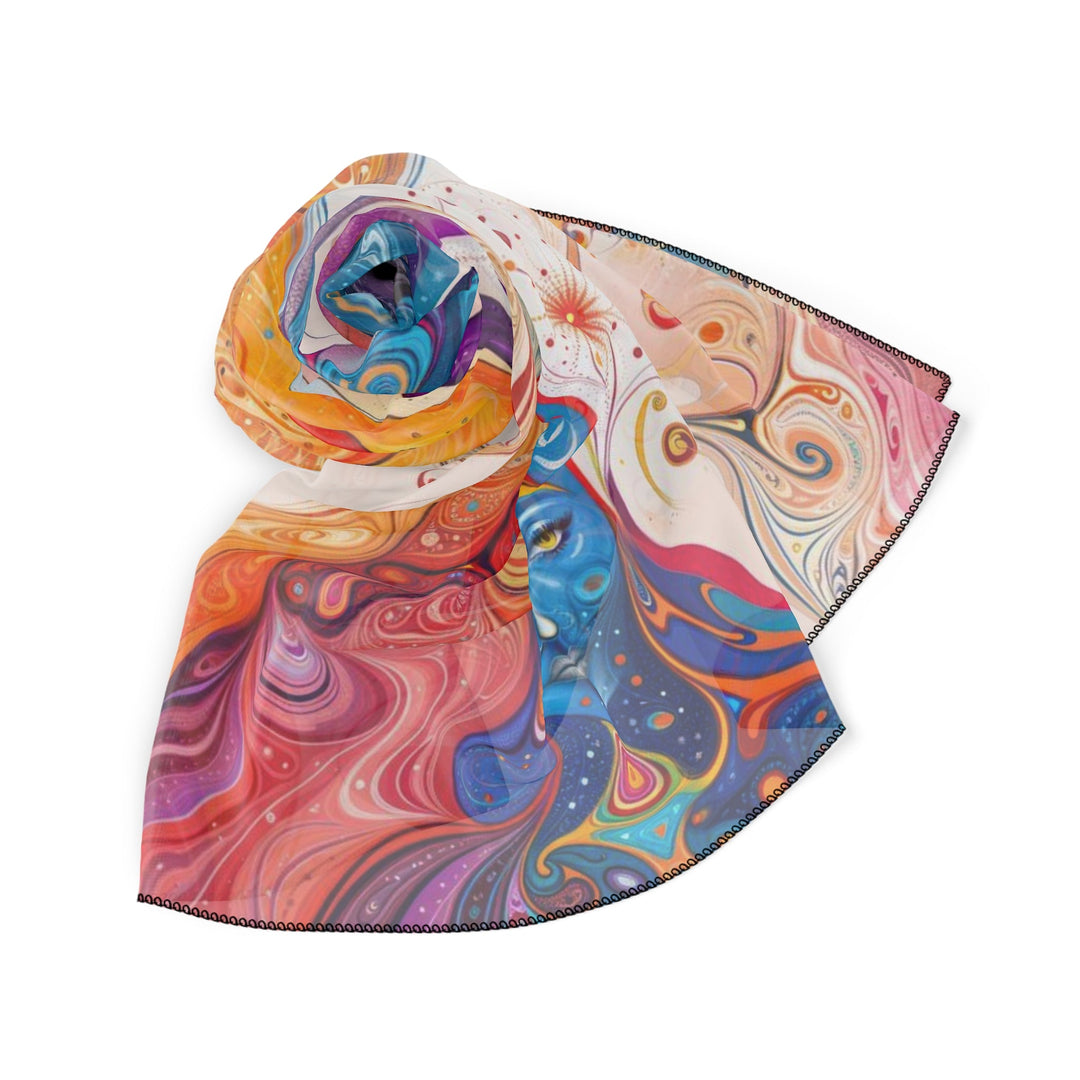 Mystical Swirls Harmony - Poly Scarf - Accessories - g(0D·IO) - Poly chiffon - 50" × 50" -