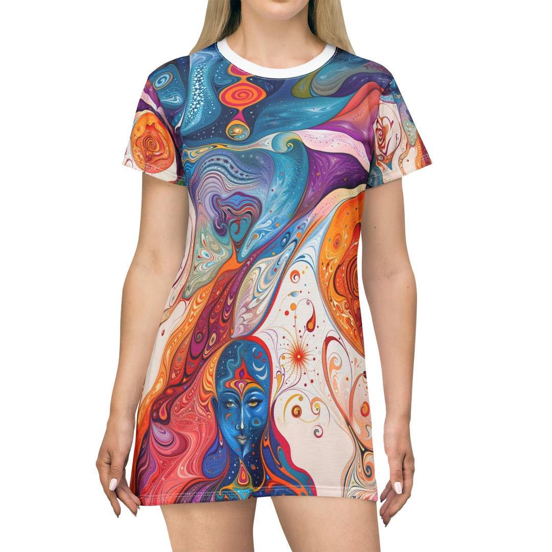Mystical Swirls Harmony - T-Shirt Dress - All Over Prints - g(0D·IO) - XS - -