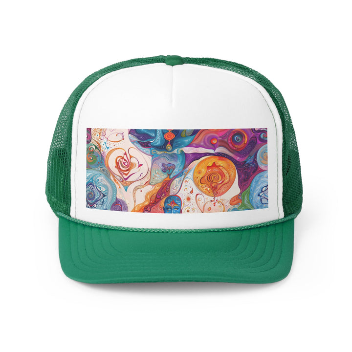 Mystical Swirls Harmony - Trucker Hat - Hats - g(0D·IO) - Green - One size -