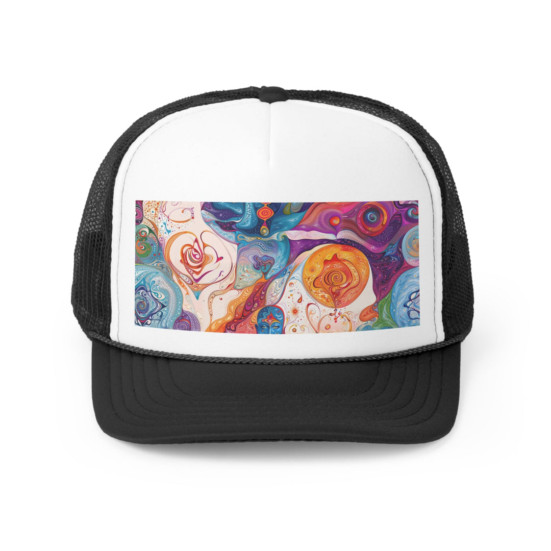 Mystical Swirls Harmony - Trucker Hat - Hats - g(0D·IO) - Black - One size -