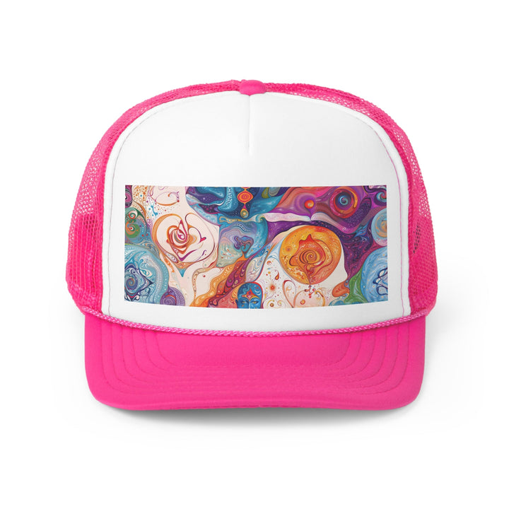 Mystical Swirls Harmony - Trucker Hat - Hats - g(0D·IO) - Pink - One size -