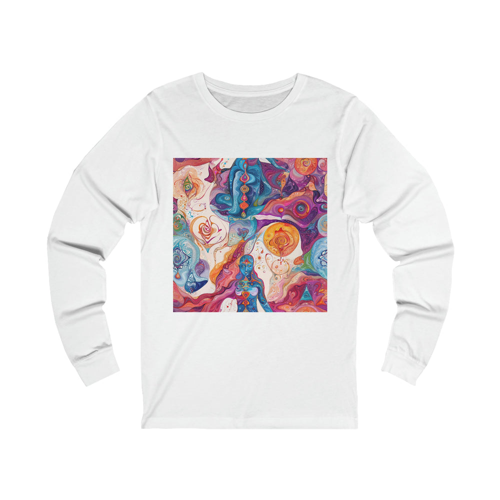 Mystical Swirls Harmony - Unisex Jersey Long Sleeve Tee - Long-sleeve - g(0D·IO) - S - White -