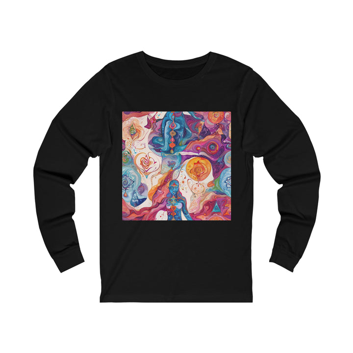 Mystical Swirls Harmony - Unisex Jersey Long Sleeve Tee - Long-sleeve - g(0D·IO) - S - Black -