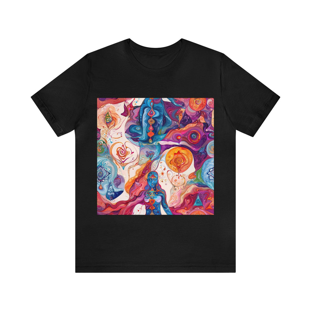 Mystical Swirls Harmony - Unisex Jersey Short Sleeve Tee - T-Shirt - g(0D·IO) - Black - S -