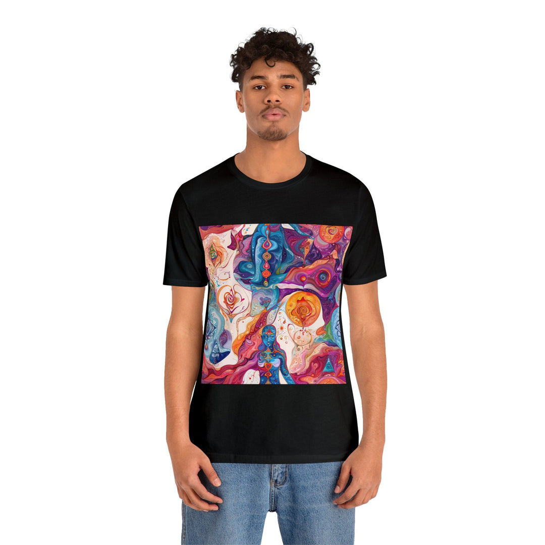 Mystical Swirls Harmony - Unisex Jersey Short Sleeve Tee - T-Shirt - g(0D·IO) - Black - S -