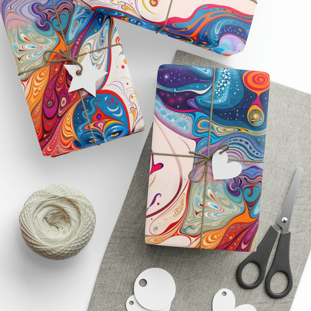 Mystical Swirls Harmony - Wrapping Paper - Home Decor - g(0D·IO) - 30'' x 72'' - Matte -